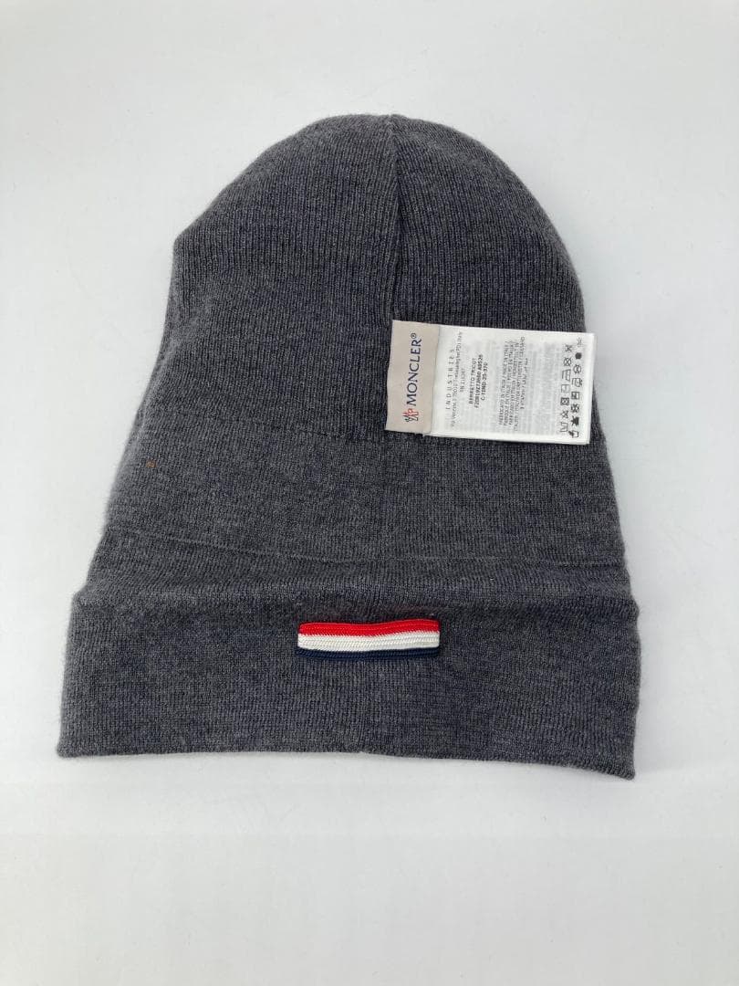 15881✨MONCLER BERRETTO ビッグロゴ ニット帽