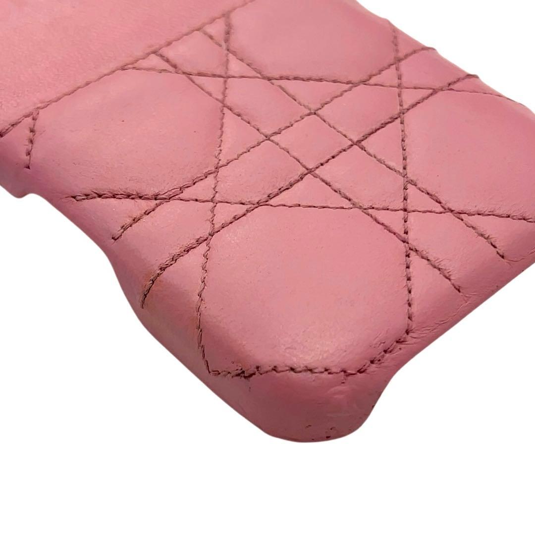 クリスチャンディオール iPhone16 スマホケース カナージュ ピンク ロゴ