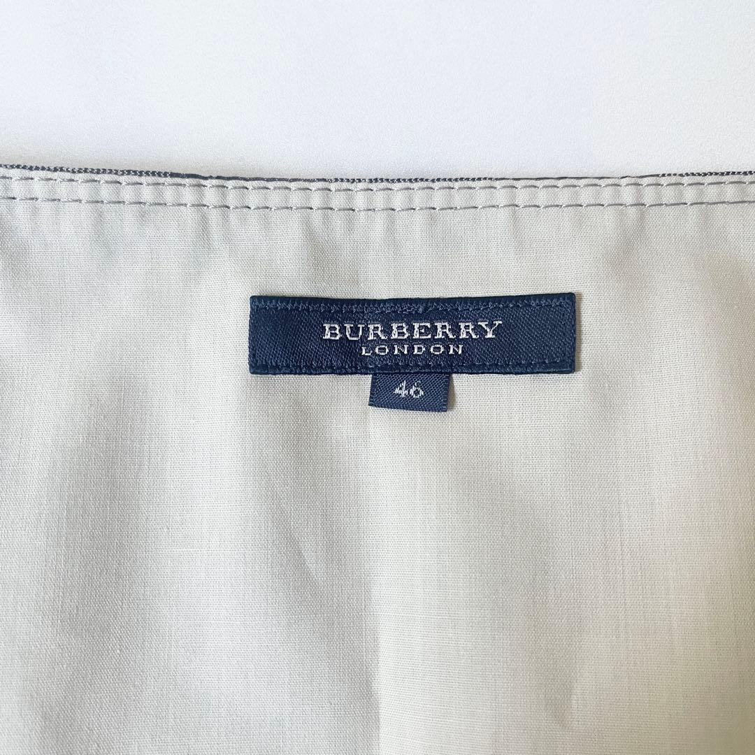 バーバリーロンドン 大きいサイズ 46 フレアスカート メガチェック シルク混