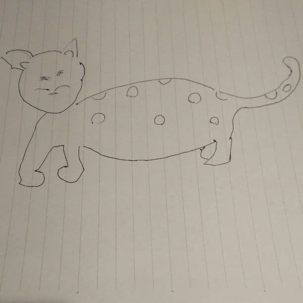 うろ覚えで描いた虎の絵