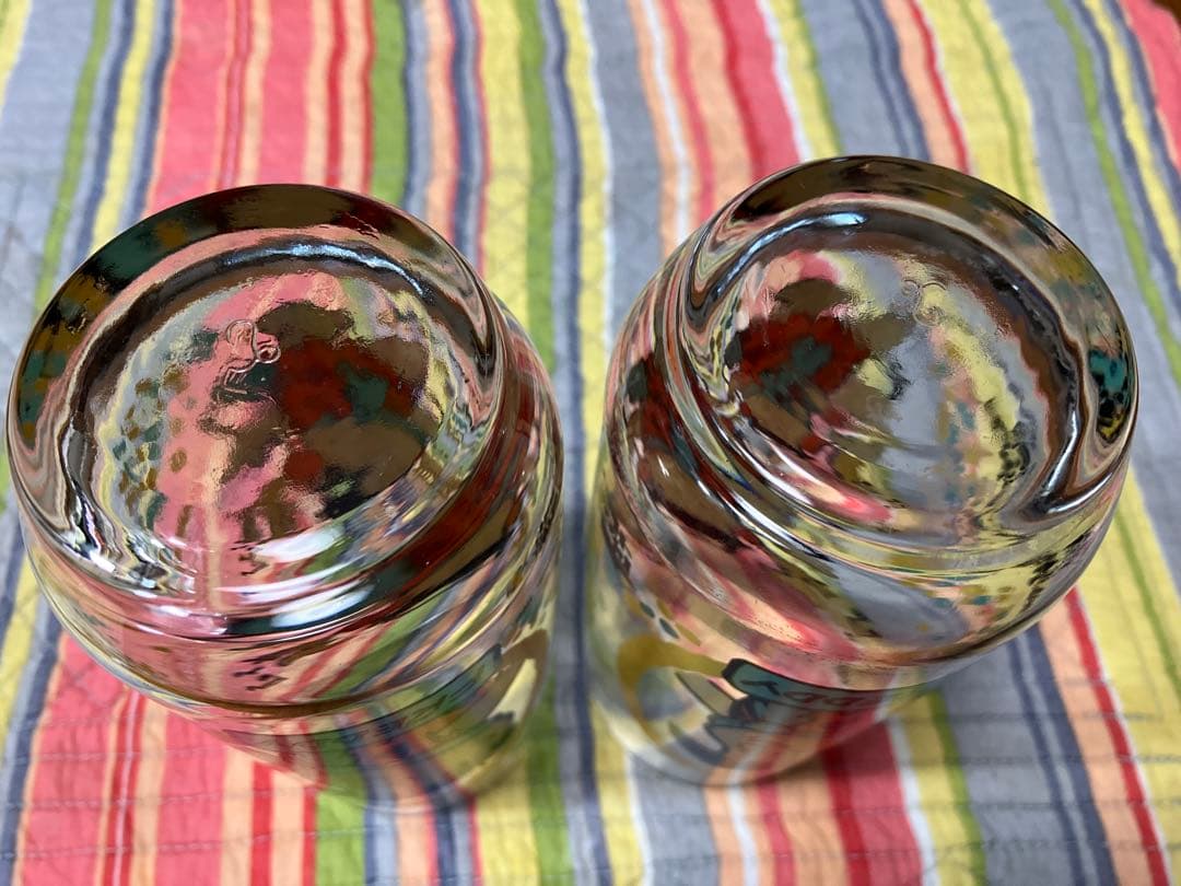 フリント・ストーン　キッズ　アニメキャラクター ガラスタンブラー　4個セット