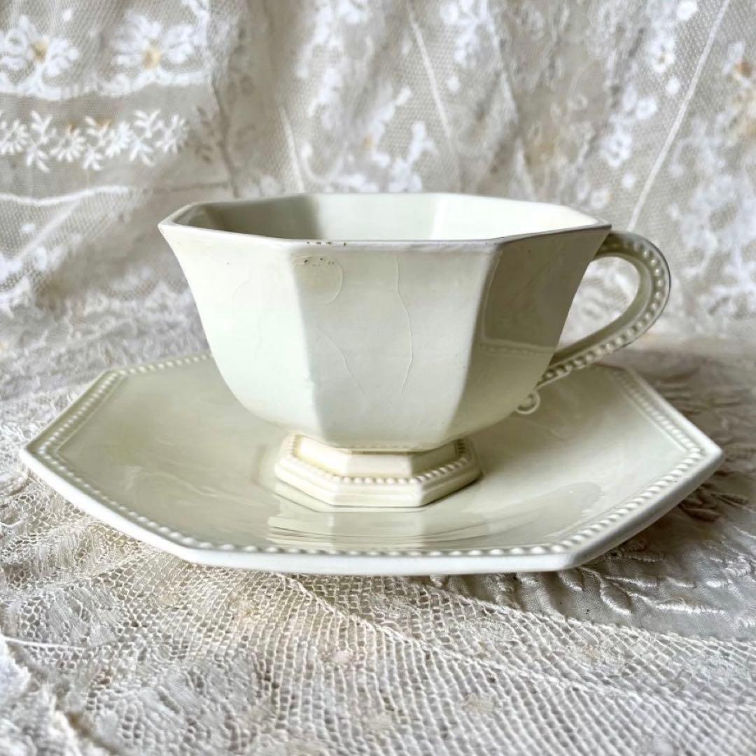 【希少】クレイユモントロー　オクトゴナルC&S カップ　フランスアンティーク