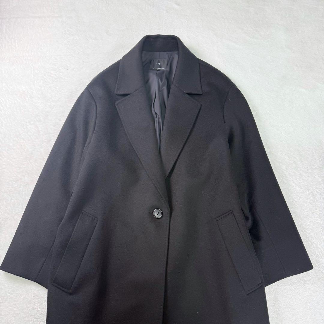 【滝沢眞規子さん着用】23区 ウールカシミヤビーバー チェスター コート 44