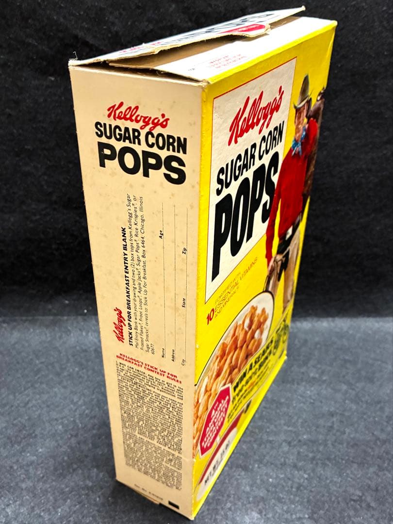 【入手困難】　70s ケロッグ　シュガーコーン　空箱　パッケージ　ビンテージ