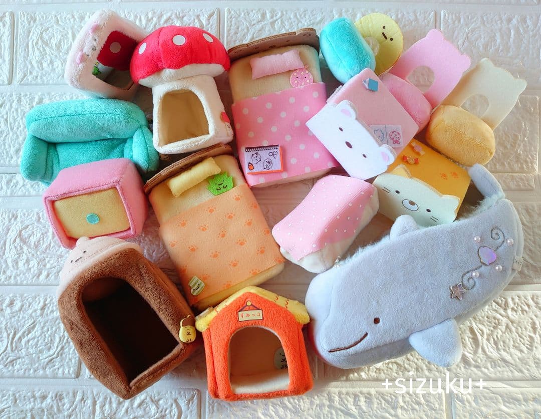 【豪華80点】すみっコぐらし とかげ ねこ 家具他 てのりぬいぐるみ まとめ売り