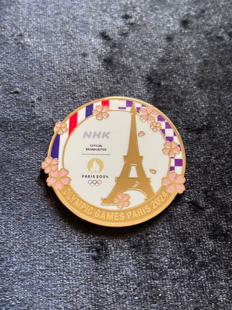 パリオリンピック 2024 ピンバッチ メディア NHK 日本 エッフェル塔