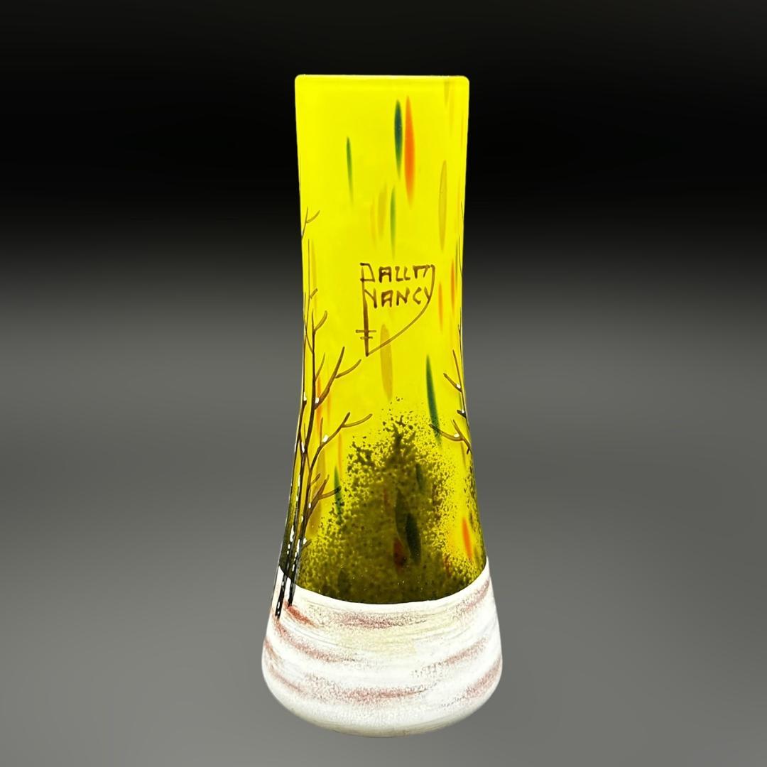 【証明書】ドームナンシー　花瓶　高さ 28cm 被せガラス　アンテルカレール