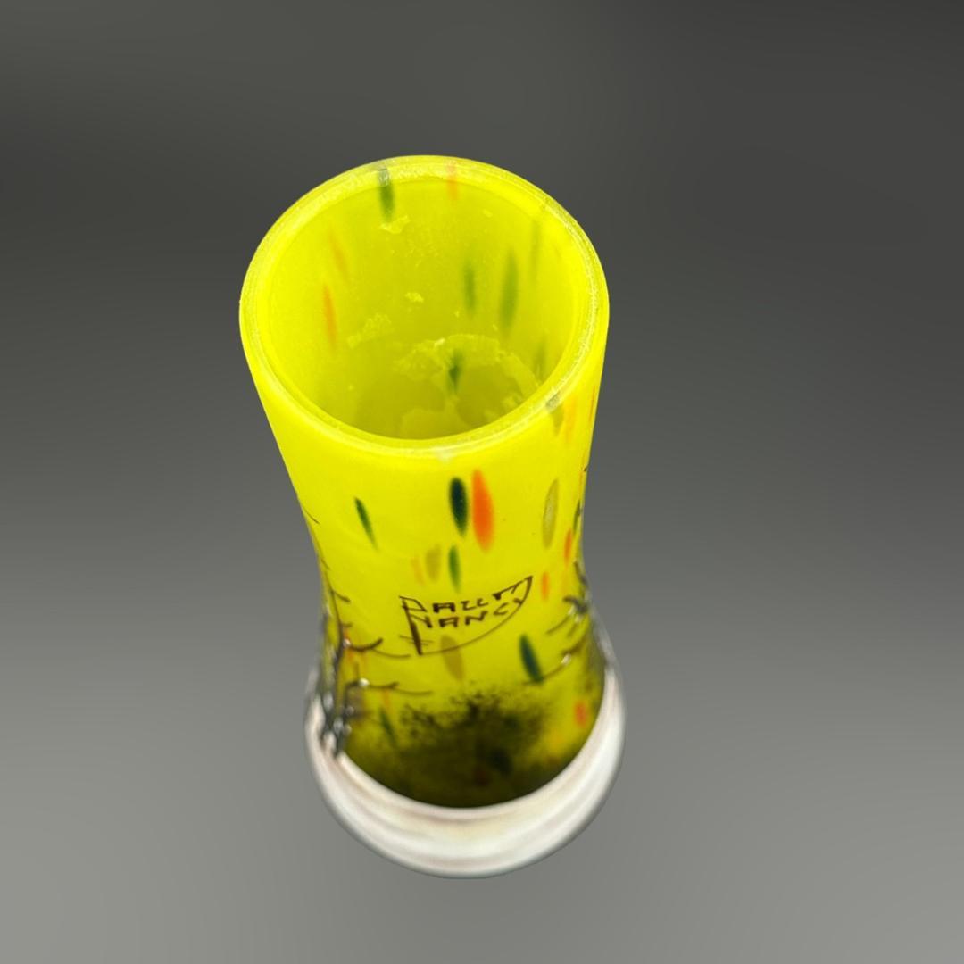 【証明書】ドームナンシー　花瓶　高さ 28cm 被せガラス　アンテルカレール