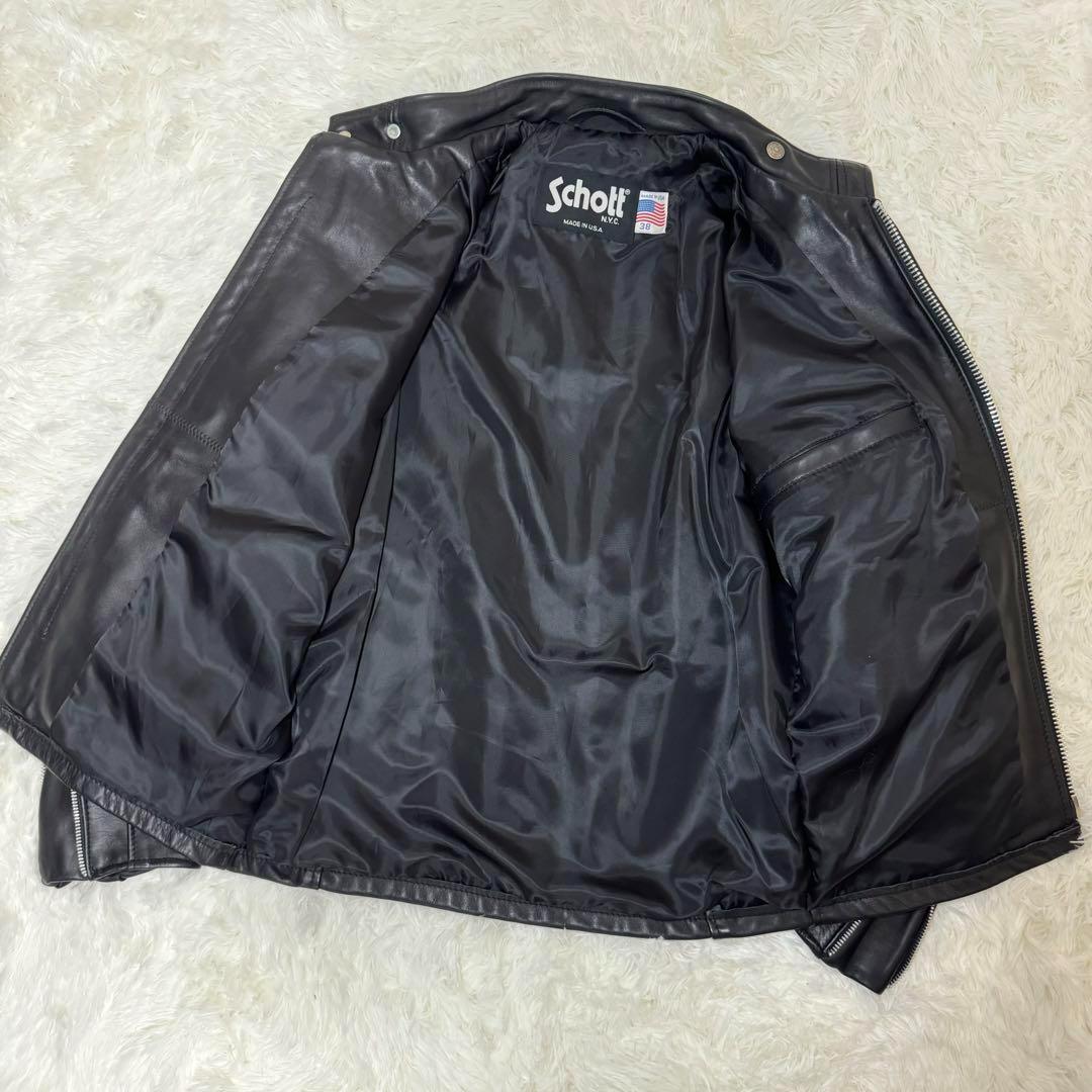 ☆美品 SCHOTT SINGLE RIDERS 641 AT641P 38☆