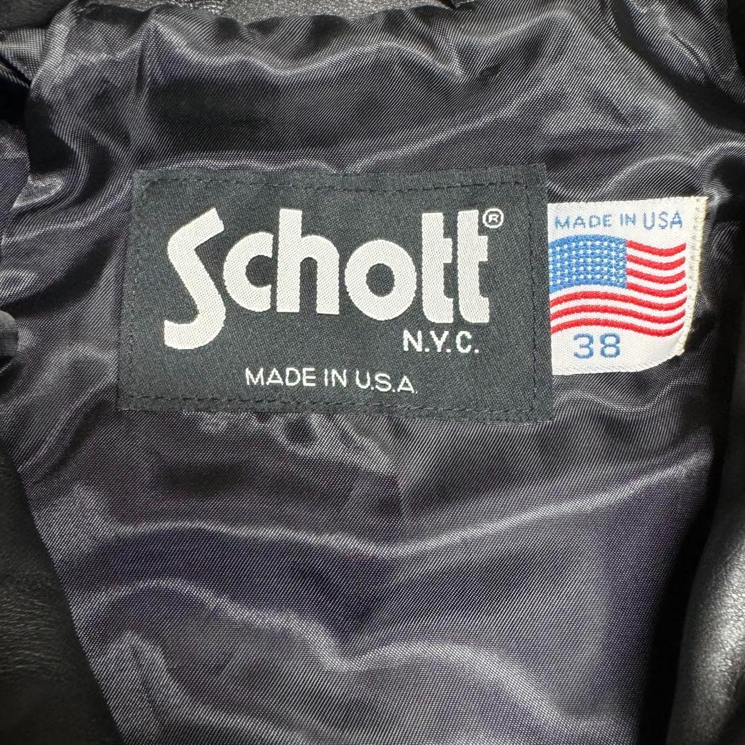 ☆美品 SCHOTT SINGLE RIDERS 641 AT641P 38☆