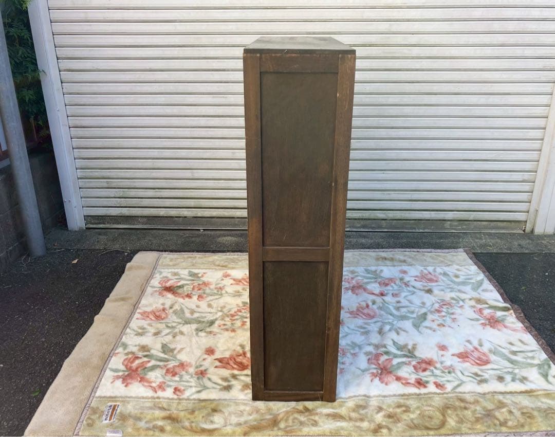 訳あり★アンティーク★飾り棚★木製キャビネット★ガラス扉付き