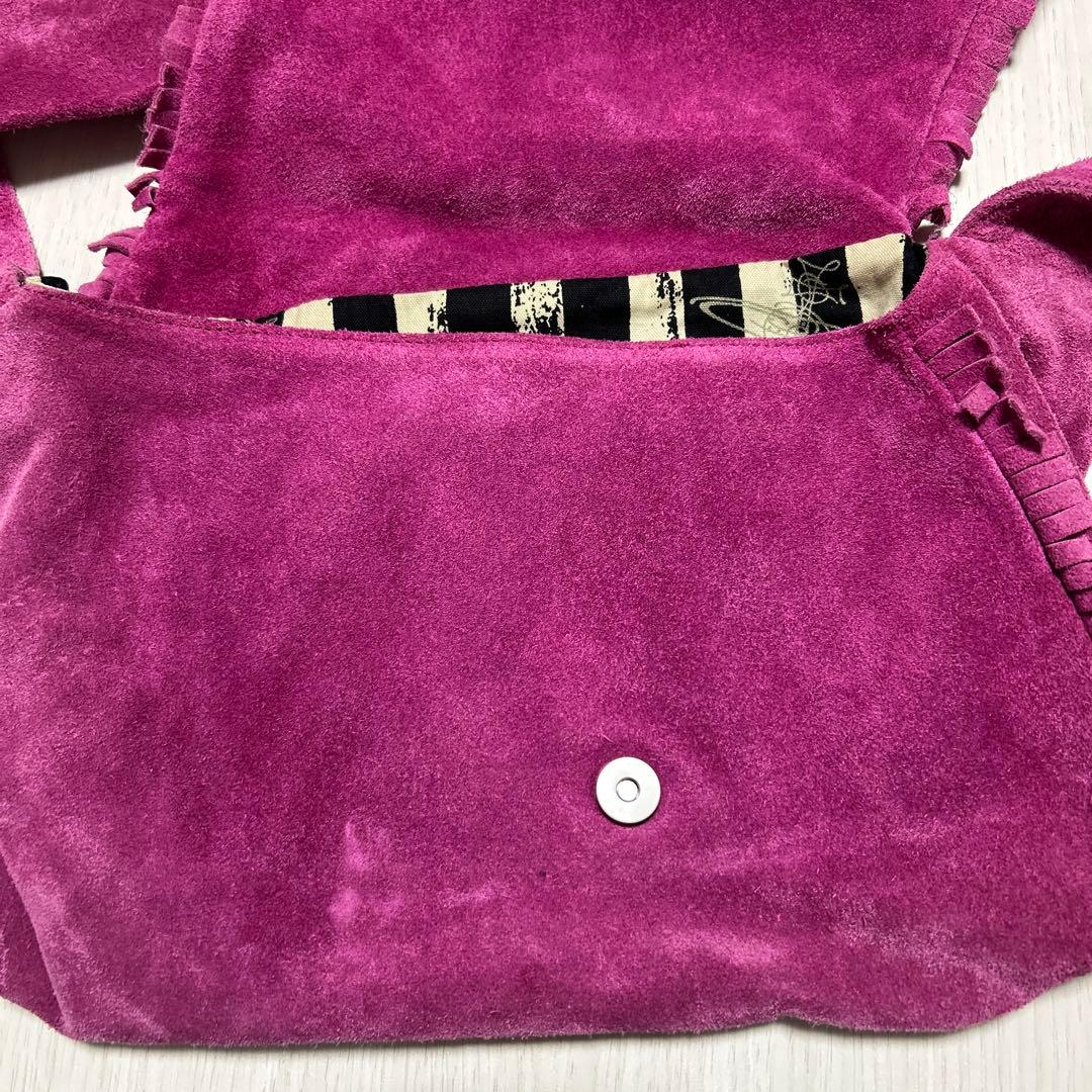 ヴィヴィアン スエード ショルダーバッグ ピンクパープル系 変形 レア