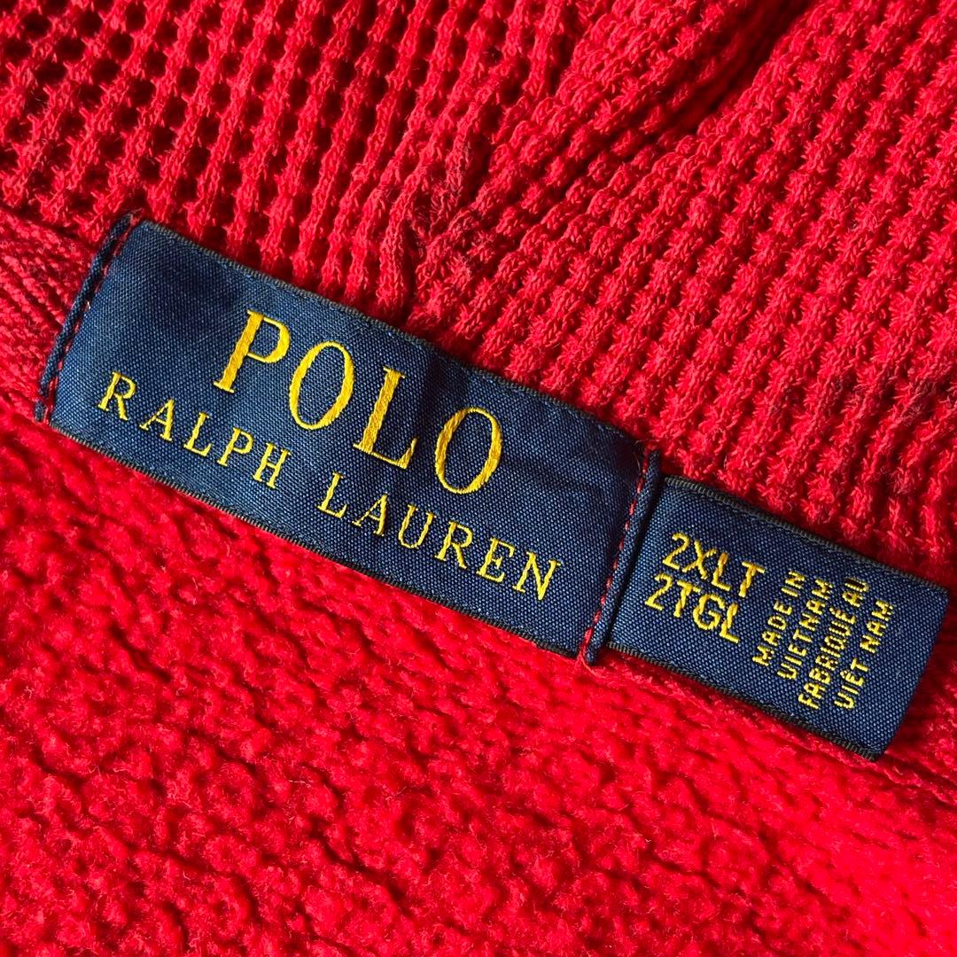 希少サイズ ポロラルフローレン ジップアップパーカー リバースウィーブ 2XL