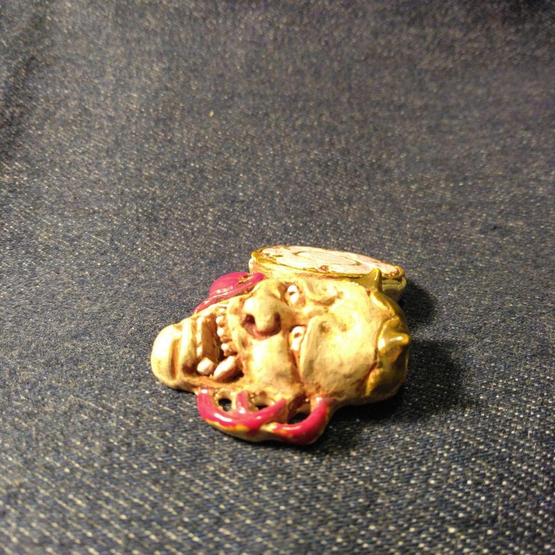 好川　恒方　水月焼　帯留め　鬼　骨董　着物　般若　魔除け