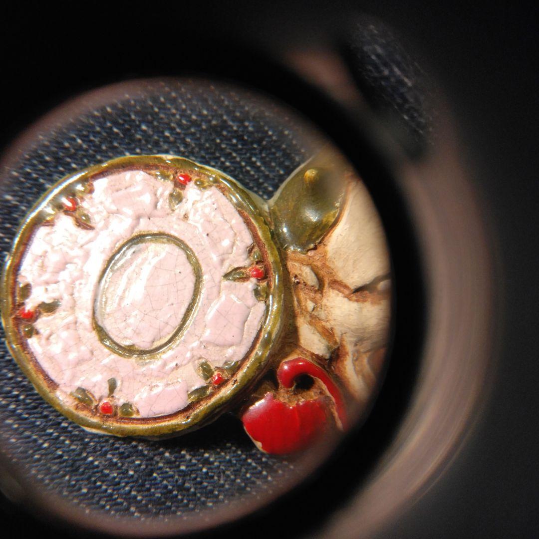 好川　恒方　水月焼　帯留め　鬼　骨董　着物　般若　魔除け