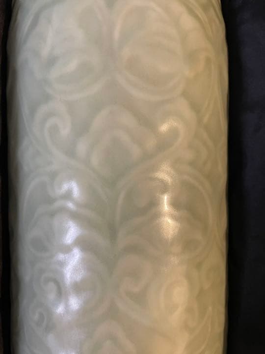 中国古玩　清代　仿龍泉窯青磁花瓶