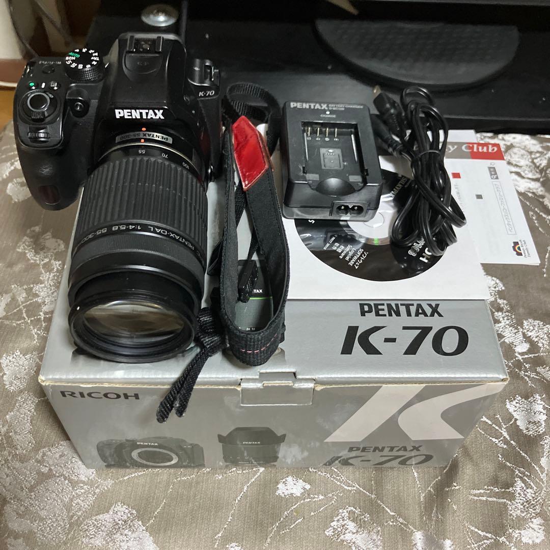 （ジャンク品）PENTAX K-70 デジタル一眼レフカメラ　望遠レンズ　セット