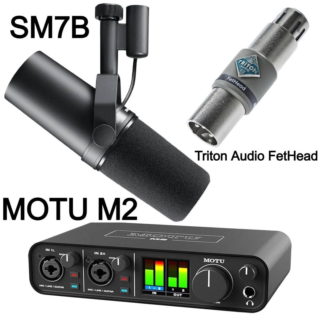 3点セット SM7B ＋ MOTU M2 ＋ FetHead 美品
