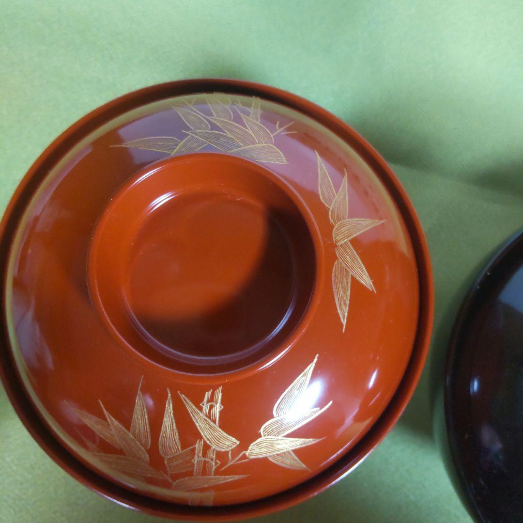 輪島 沈金 夫婦 椀 蓋付 彰作 うるし塗 漆 秀峰漆房