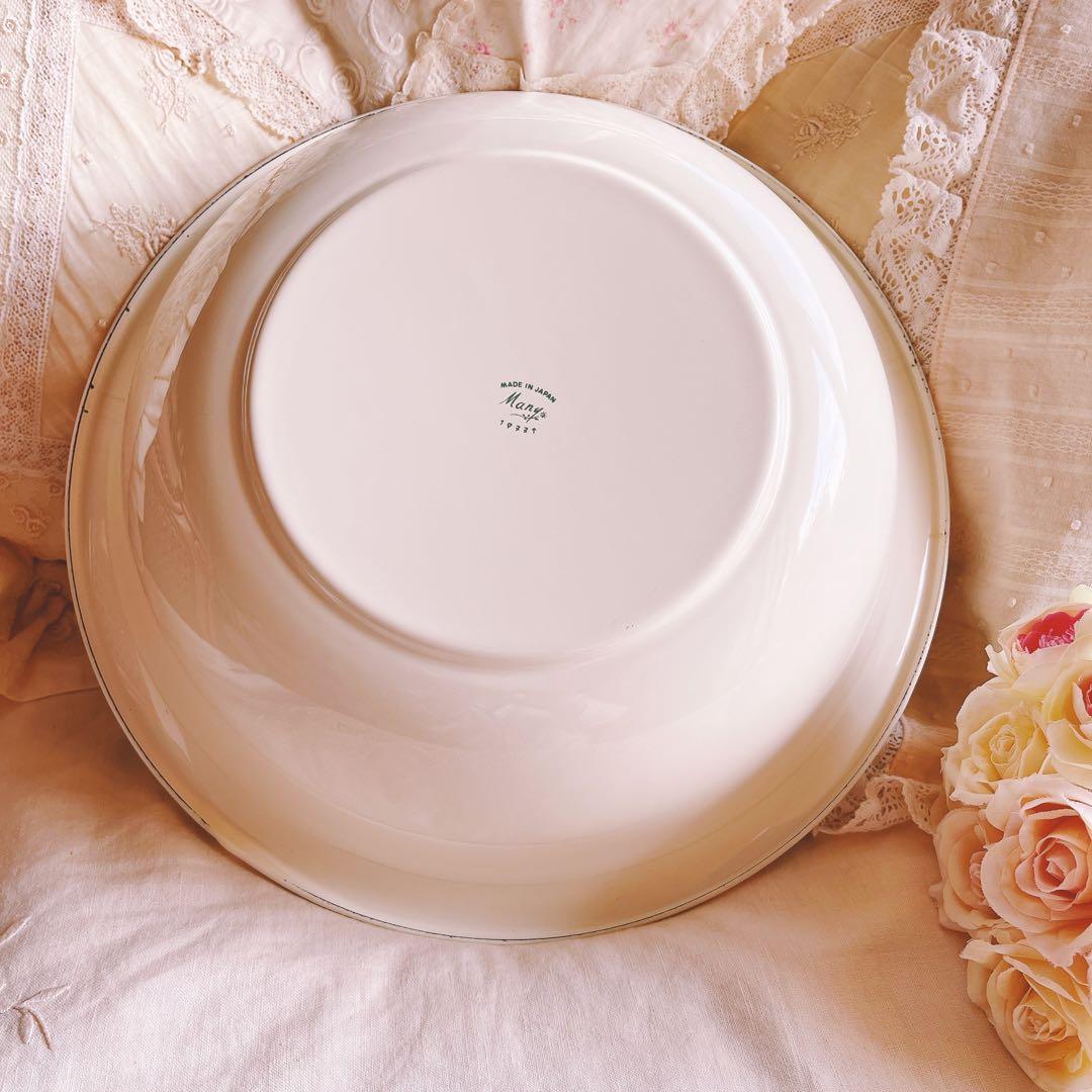 お値下げ♡マニー♡ローズホーロー洗面器Lイマンニトリイケア琺瑯フレンチカントリー