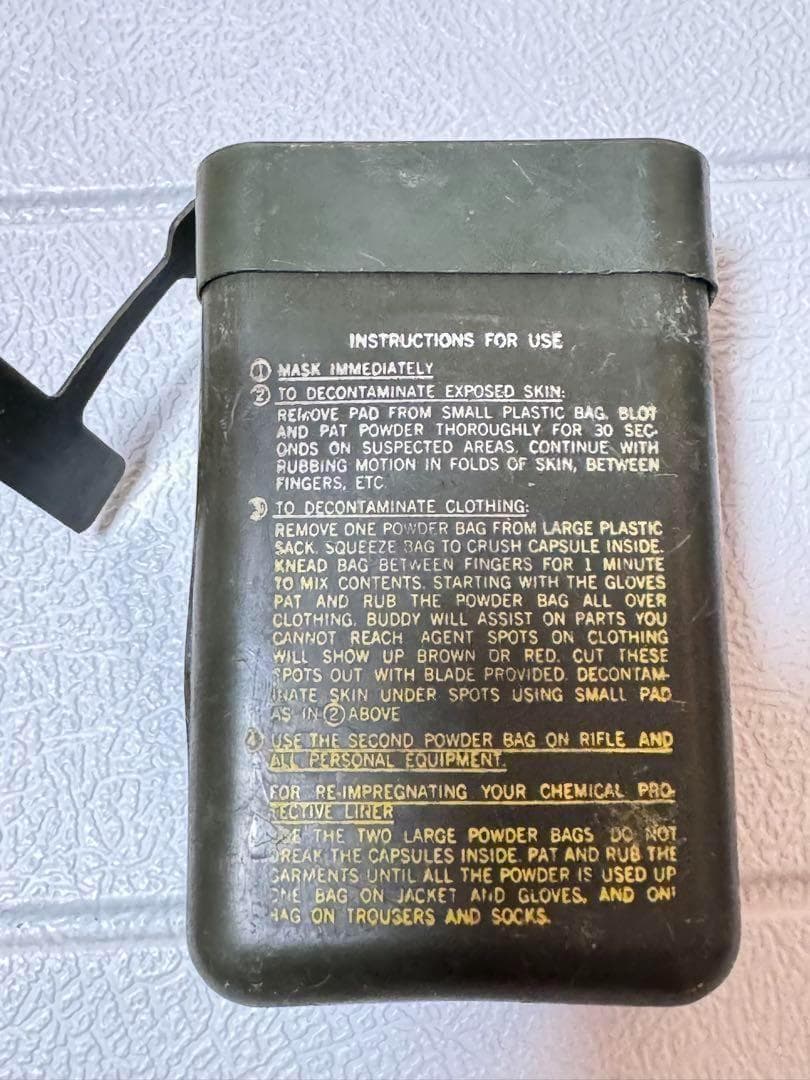 米軍 実物 デコンキット 内容物あり