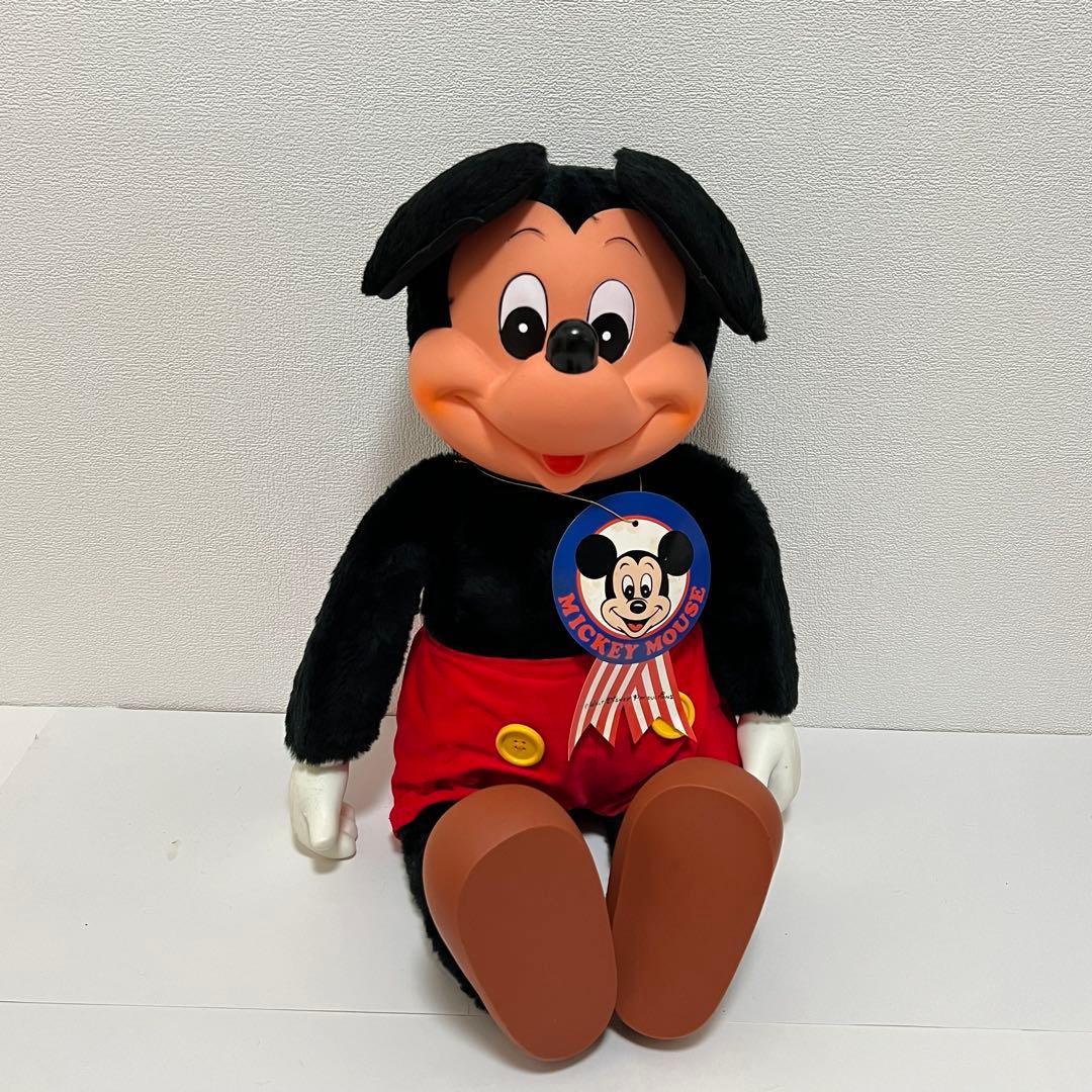 ミッキーマウス　ミニーマウス　ヤングエポック　ぬいぐるみ人形　レトロ　レア希少