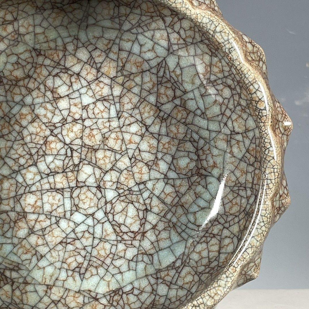 宋官窯氷割れ片支釘洗  筆洗   書道具 文房具 現代工芸品 美術品 置物