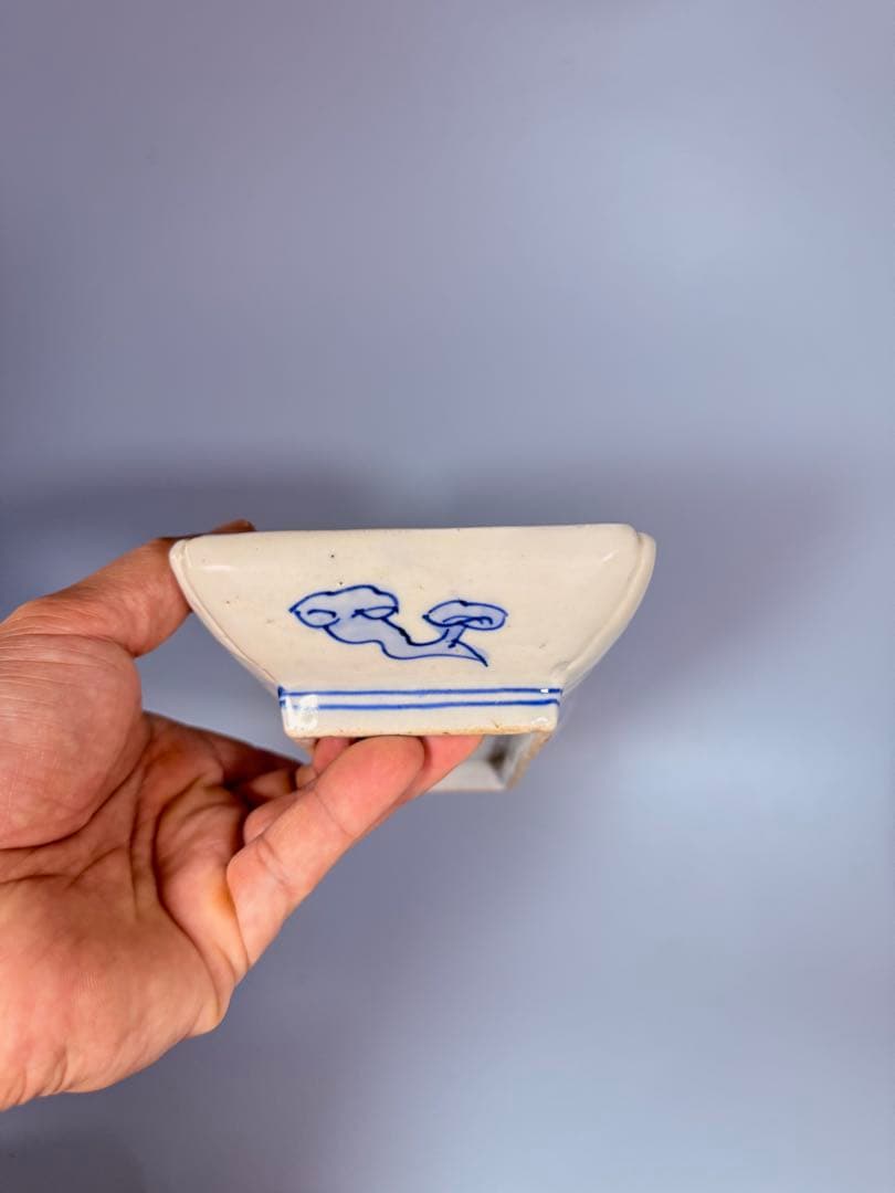 幕末～明治期　古伊万里　染錦手　松竹梅文様　長皿　特注高級桐箱付き　古器を楽しむ