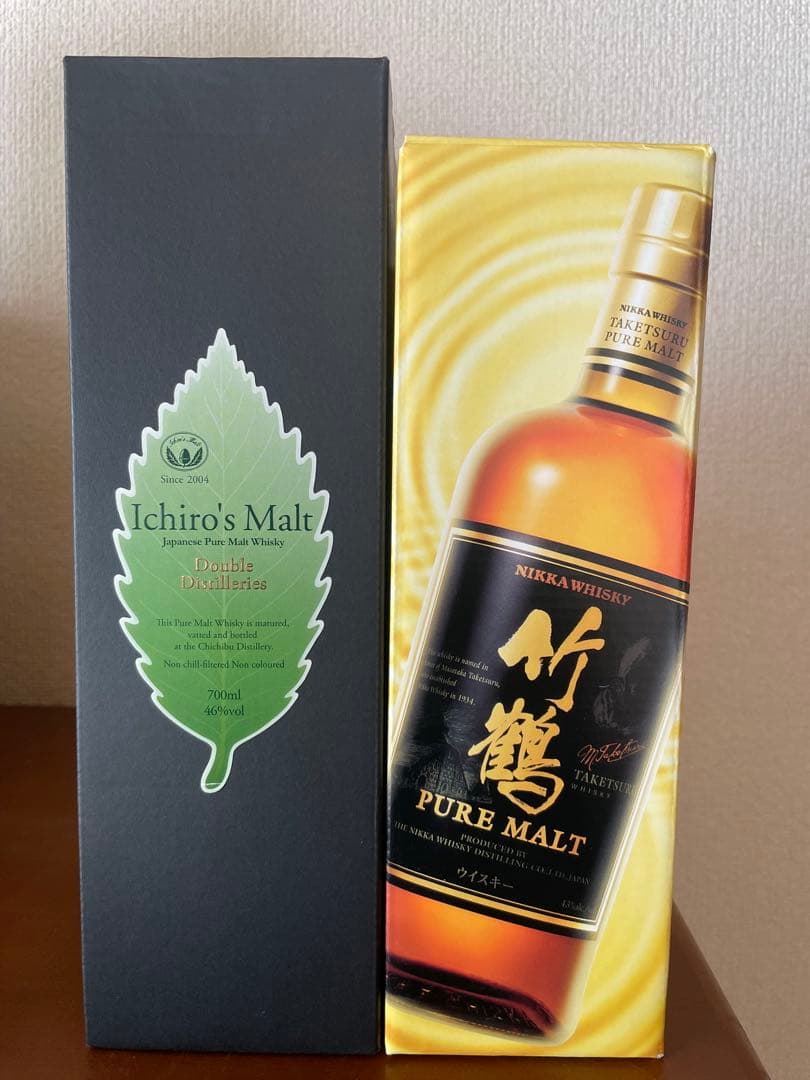 イチローズモルトダブルディスティラリーズ、竹鶴ピュアモルト2本セット