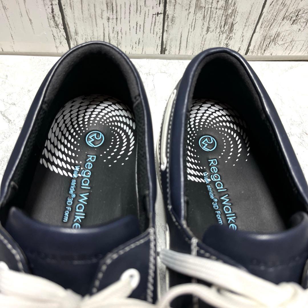 美品✨リーガルウオーカー 新作 モカシューズ デッキシューズ(25.5)ネイビー