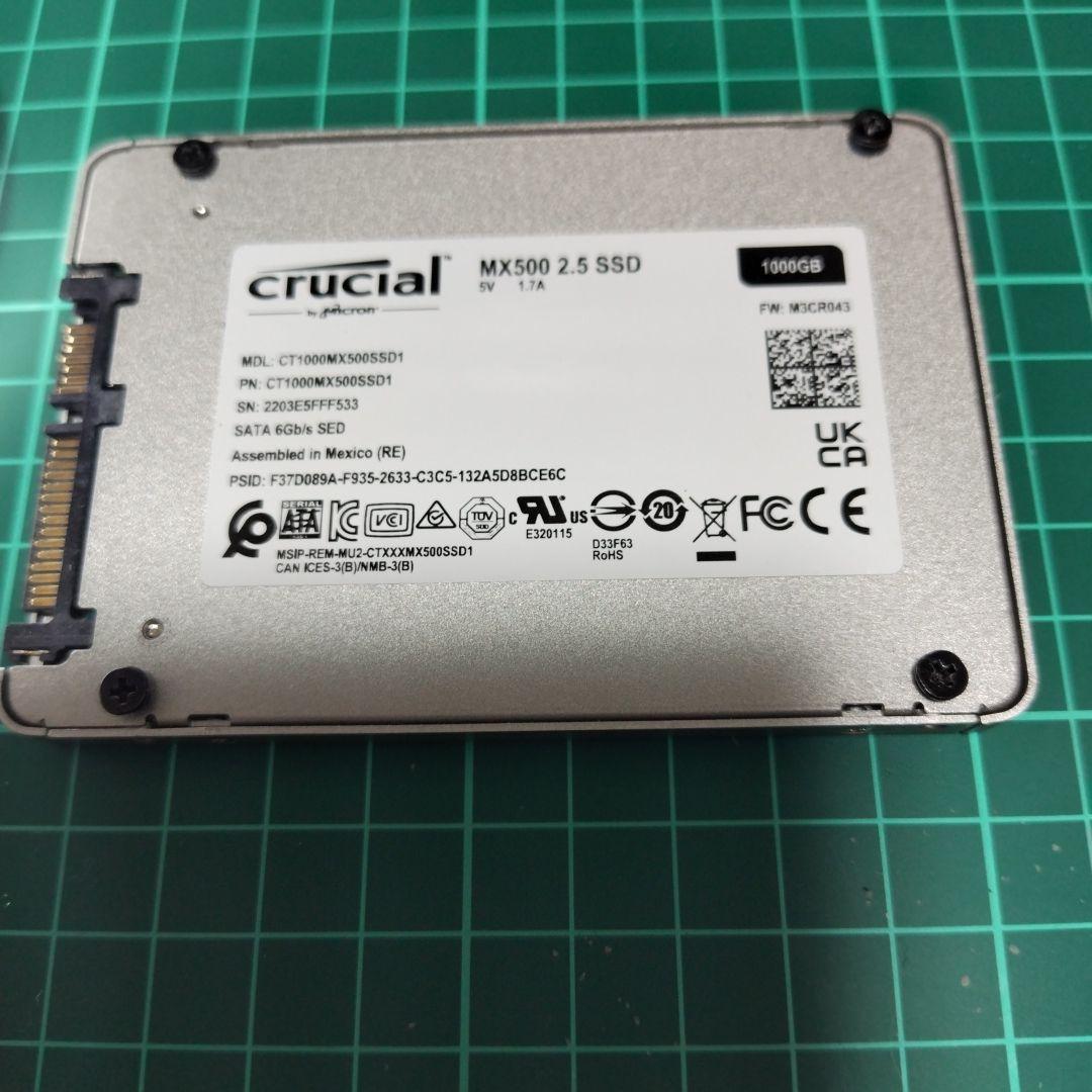 crucial MX500 1000GB 2.5インチ SSD