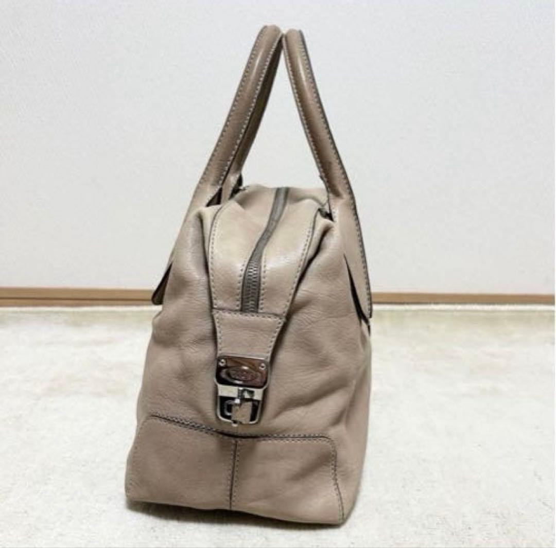 美品　トッズ　TOD'S Dスタイリングバッグ　ベージュ