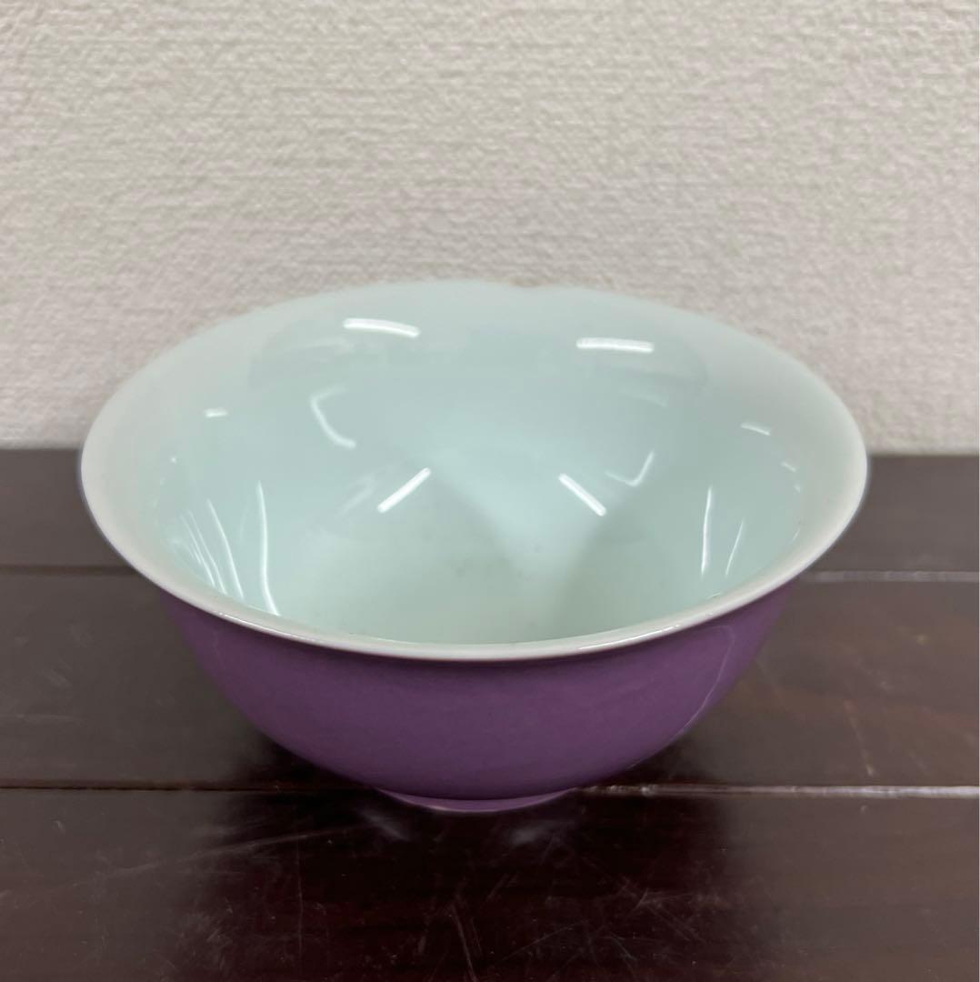 中国古美術/清時代茶碗【大清御膳房】在銘；XG022