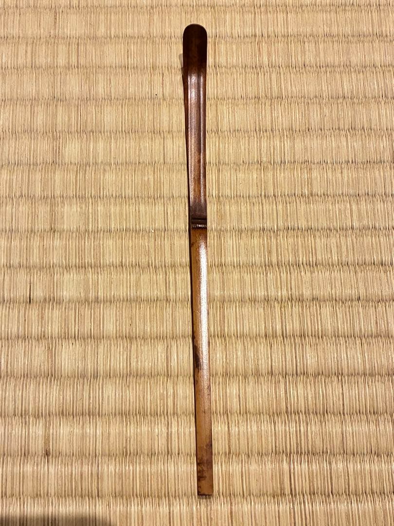 茶道具　嵯峨野竹茶杓　銘『訪れ』 大徳寺三玄院 長谷川寛州書付　宗玄削り