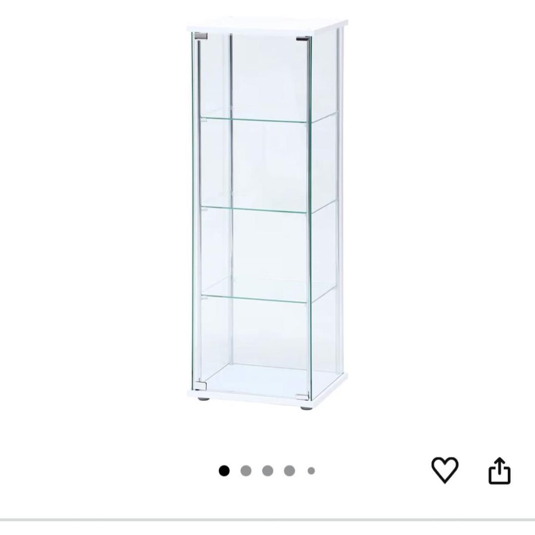 不二貿易 コレクションケース フィギュアケース 4段 ホワイト 全面ガラス