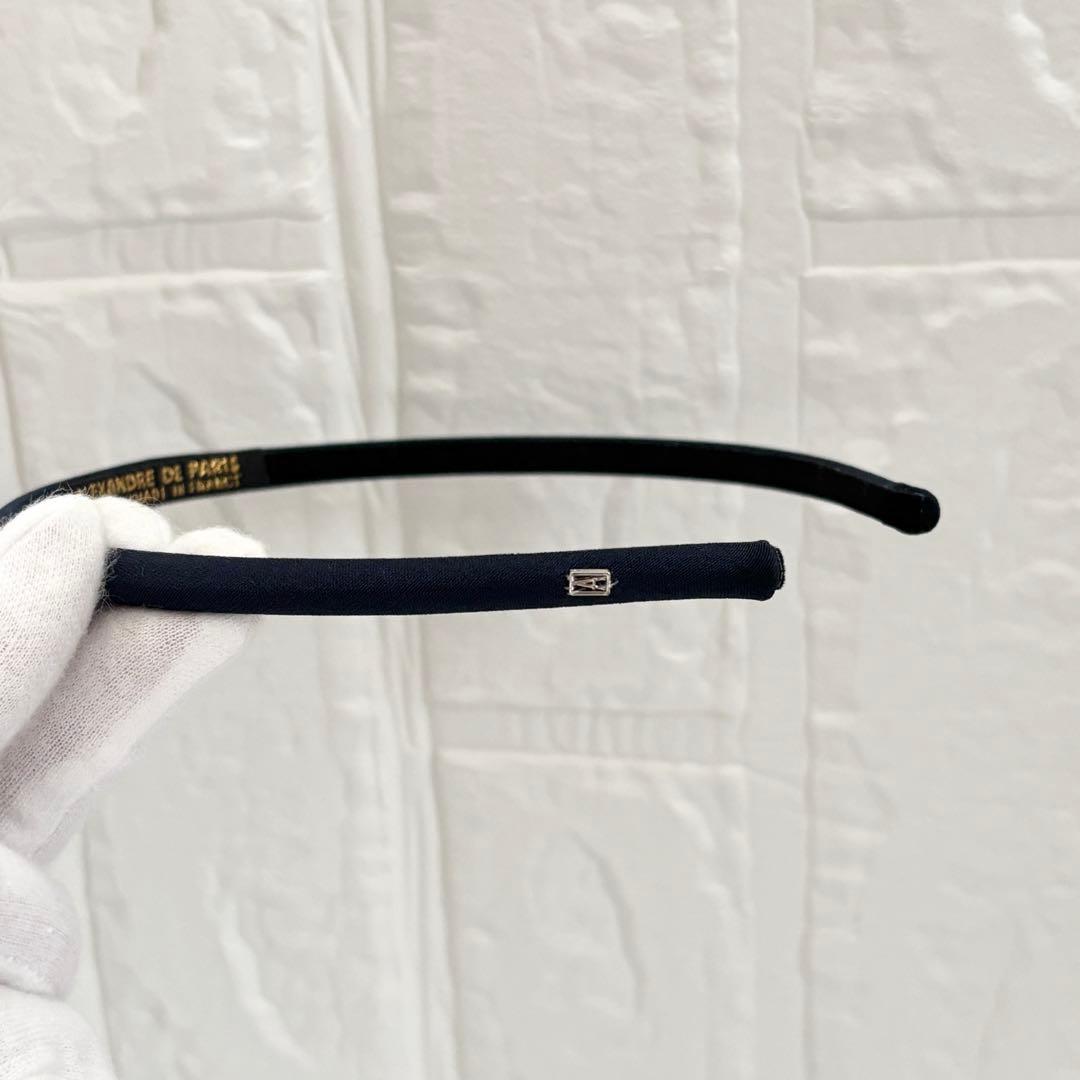 アレクサンドルドゥパリ　カチューシャ　ネイビー　1cm TIMELESS