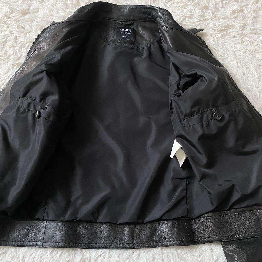 美品■エンメティ　JURI シングル　ライダースジャケット　ラムレザー　ユリ