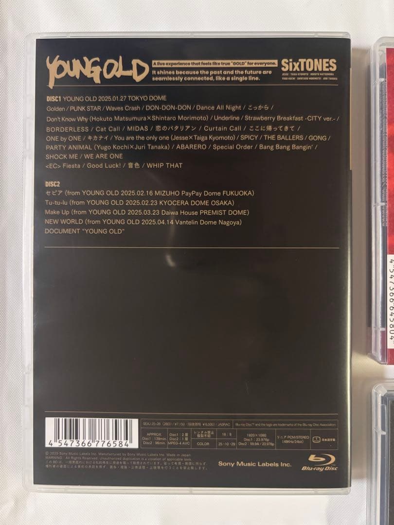 SixTONES「慣声の法則 in DOME」「VVS」「YOUNG OLD」