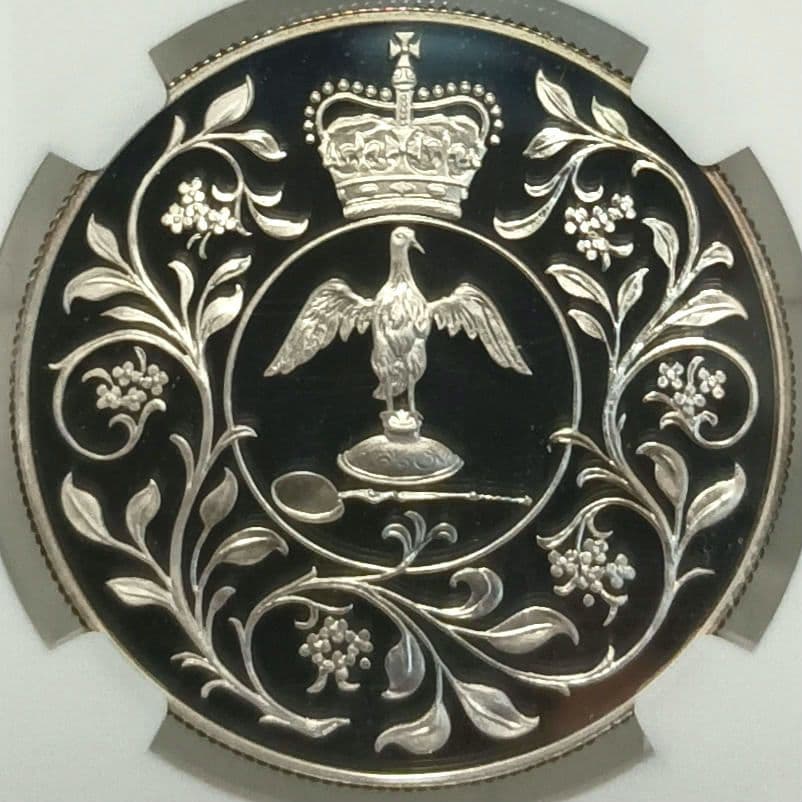1977 シルバー ジュビリー 25ペンス プルーフ銀貨 NGC PF69UC③