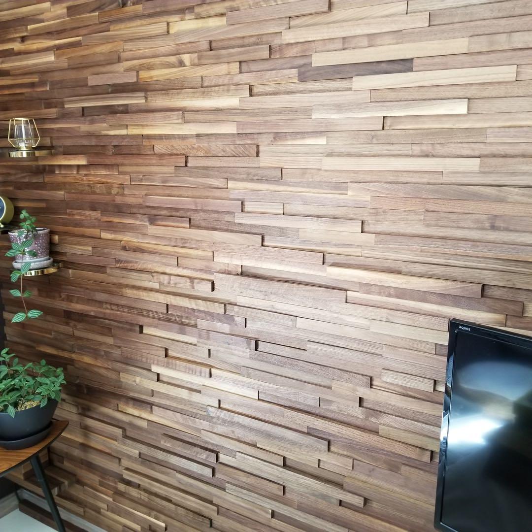 ウォールナット　ウッドタイル　2㎡分　オイル付き