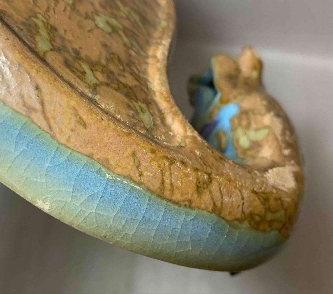 中国 鈞窯写　龍形皿（洗筆）　f2250403