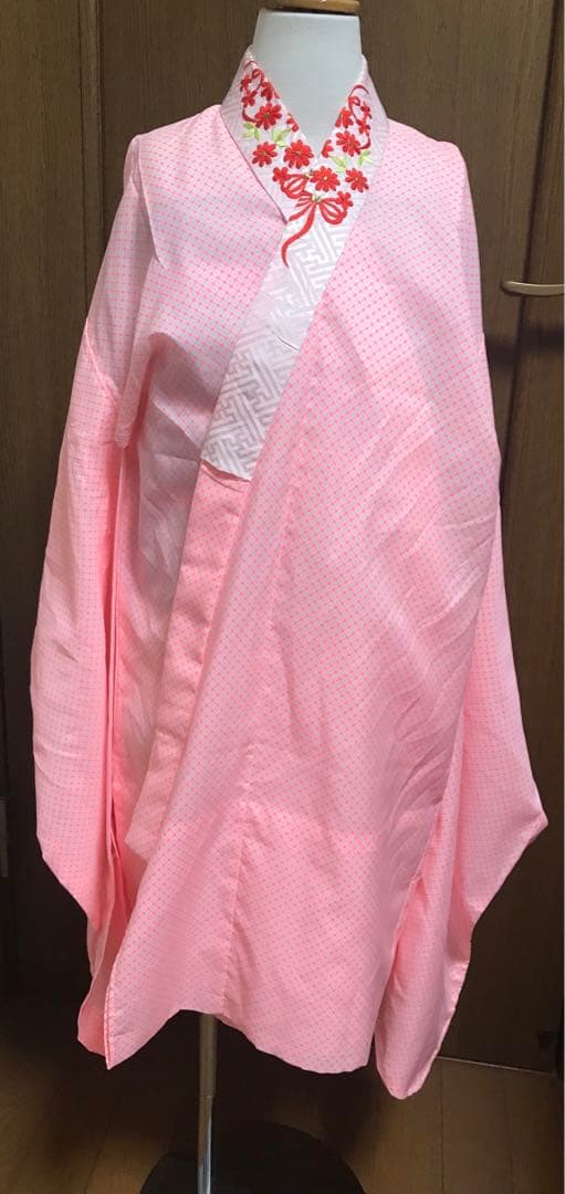 七五三7歳フルセット　サーモンオレンジ　牡丹　おしどり　祝い花❤️