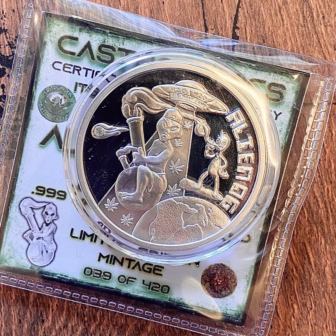 激レア！420枚☆エイリアン シルバー 純銀 銀貨メダル COA付1oz