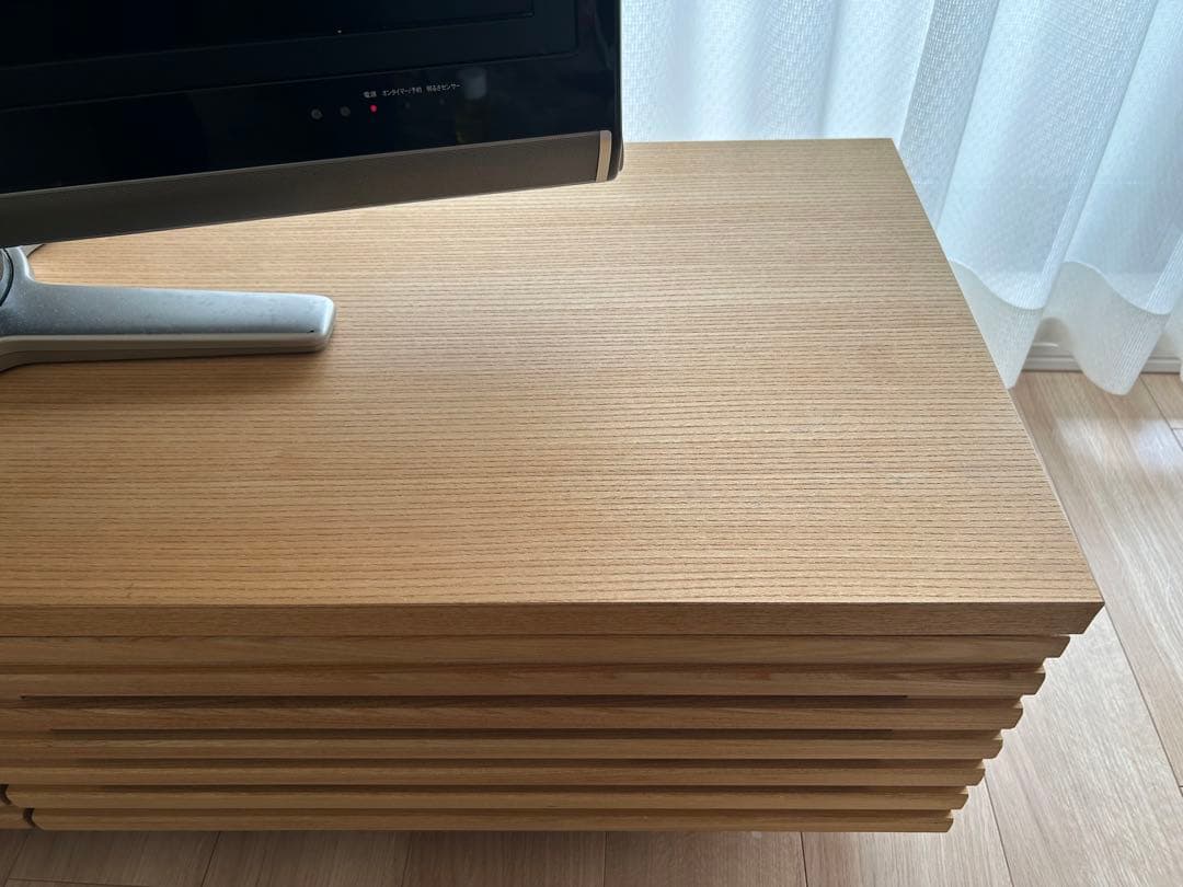 な*き様 unico 木製 テレビ台 スリットデザイン 引戸付き 約幅120cm