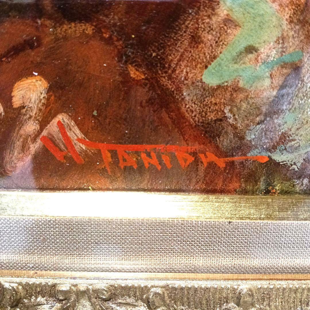 谷田穎郎 二紀会会員 油彩 F10号 大作 「祭りの時がやって来た」