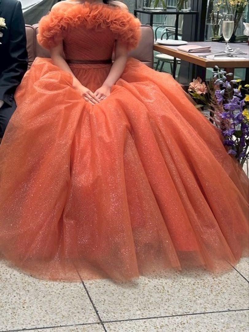 ハツコエンドウ　ジル風　ドレス　テラコッタ