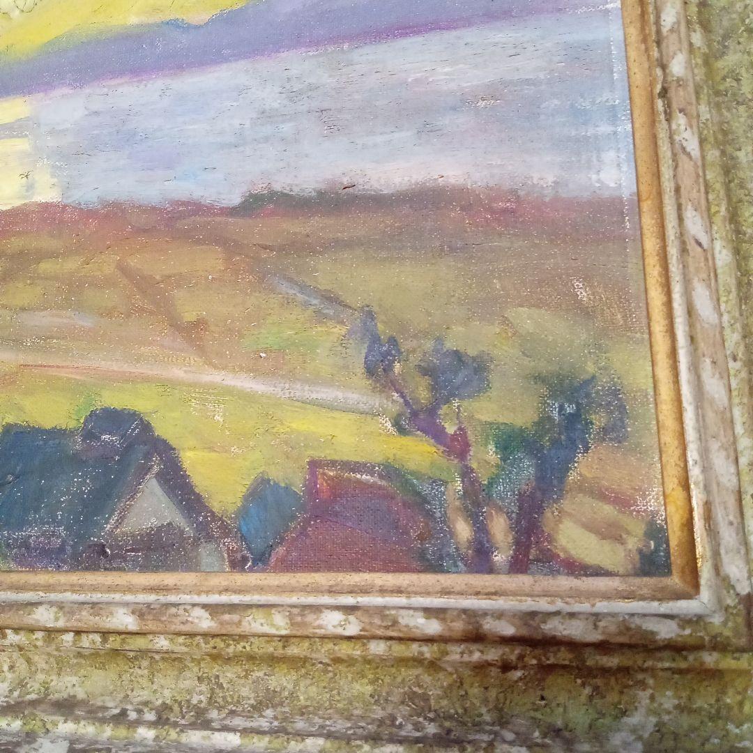 【 真作 】 物故巨匠 笹鹿彪『びわ湖 雄琴風景』光風会員 日展会員