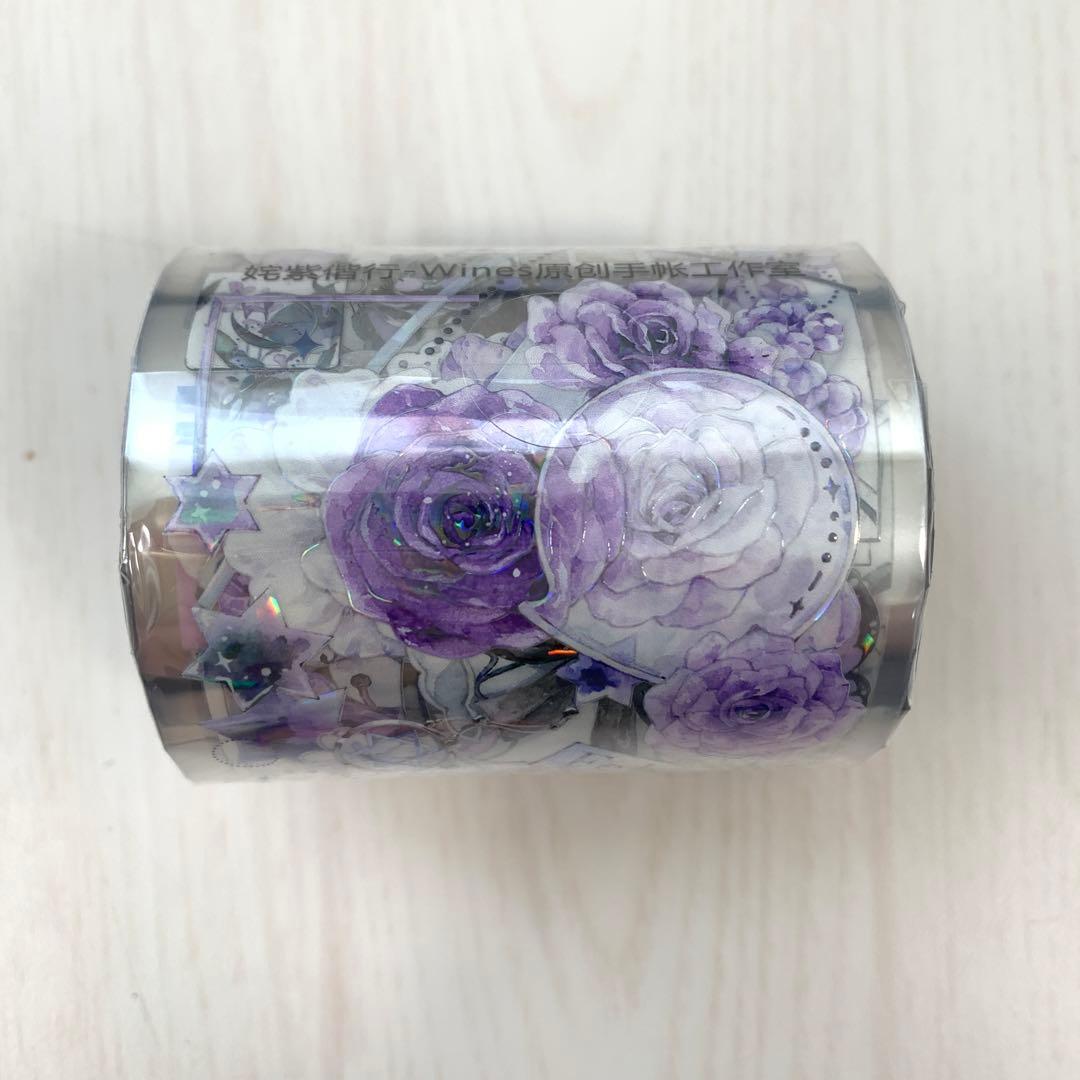M1289.Wines 姹紫偕行 マスキングテープ 贝壳光PET