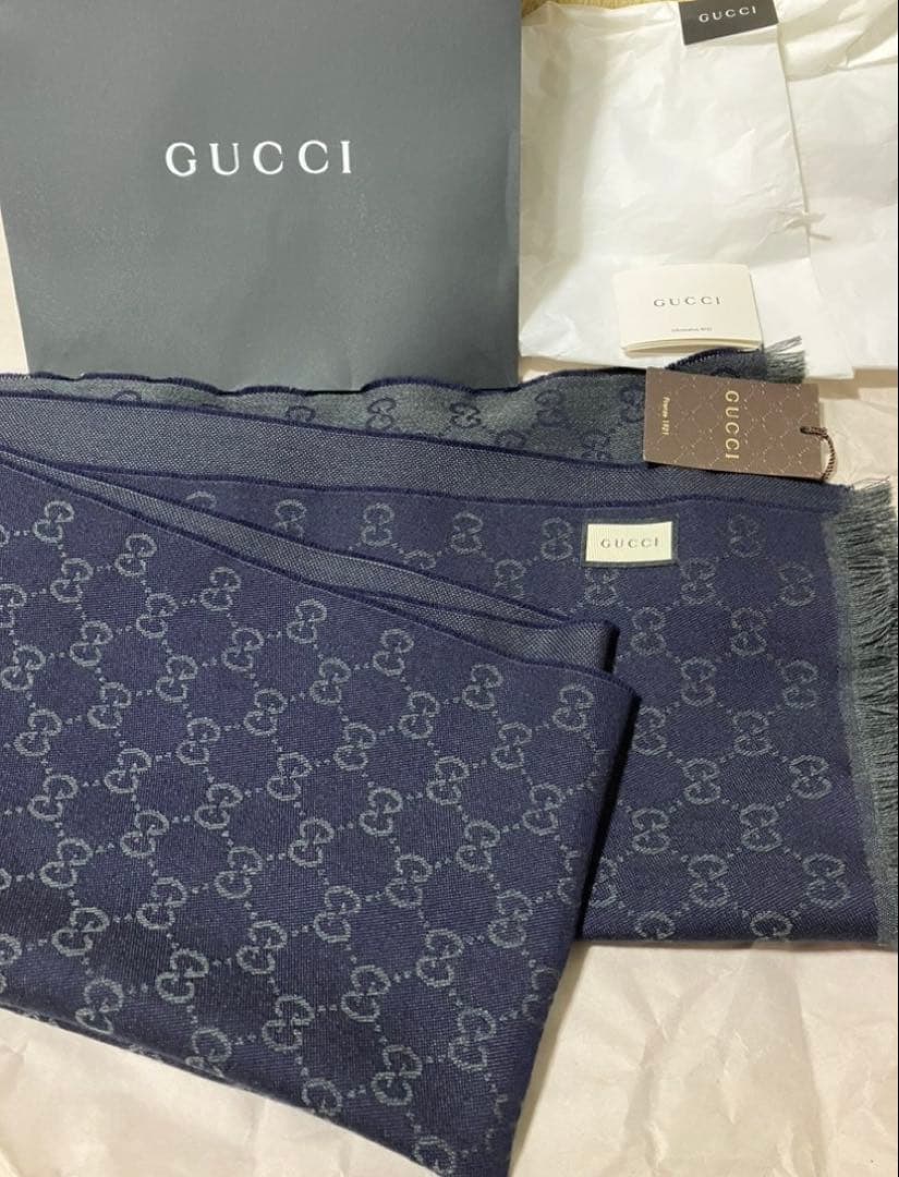 ヒ*デ様 GUCCI グッチ　新品　マフラー　ストール　メンズ　レディース　 g