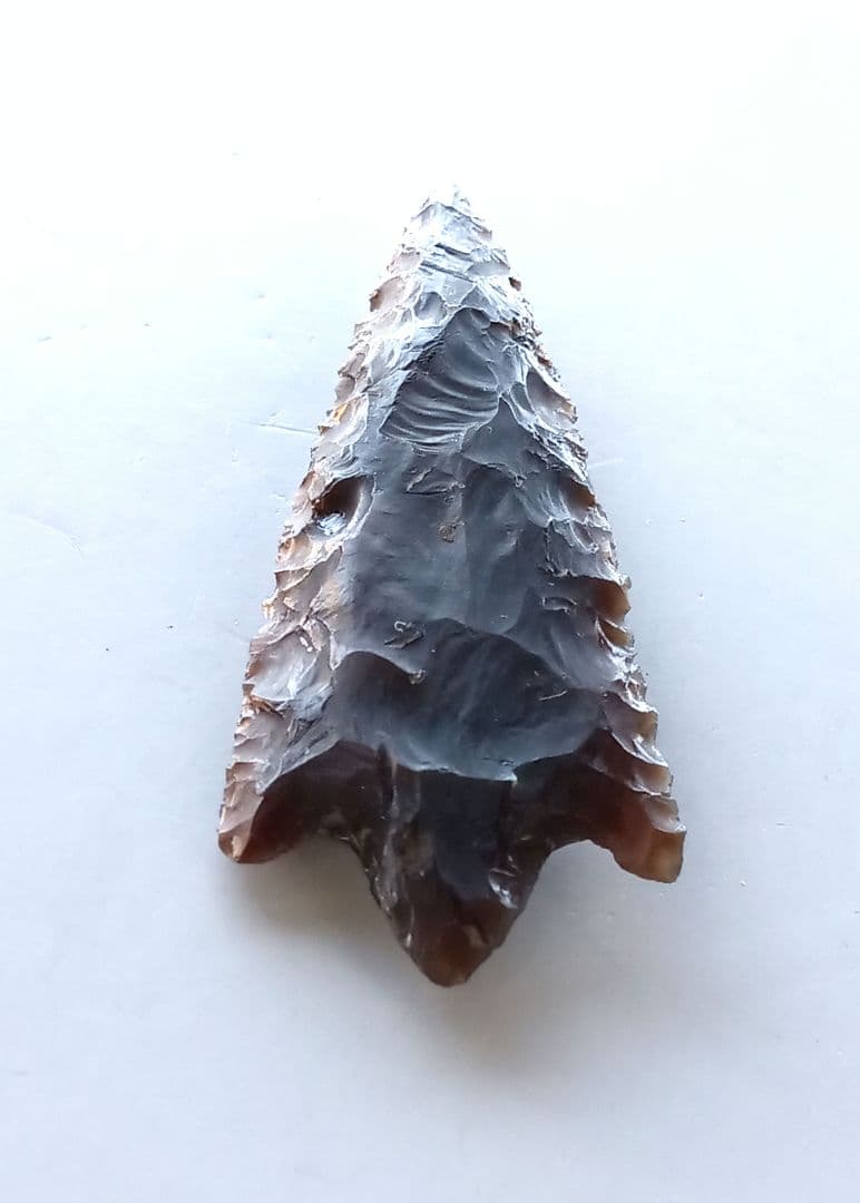 ❑ 憧れの赤メノウ モスアゲート 旧石器 372  ❒ 尖頭器 石器 模写